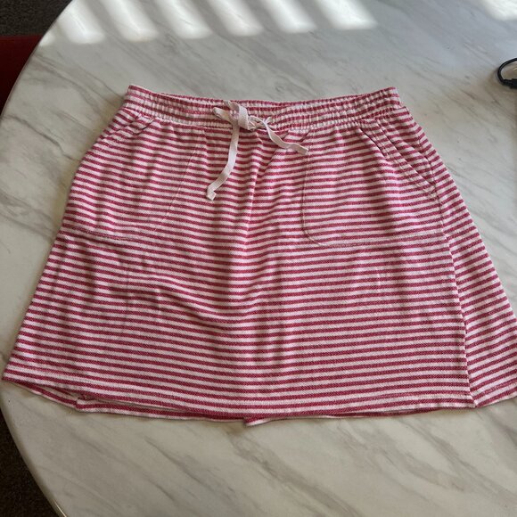 Max Studio Red and White Striped Casual Skirt Size Large - Picture 1 of 6